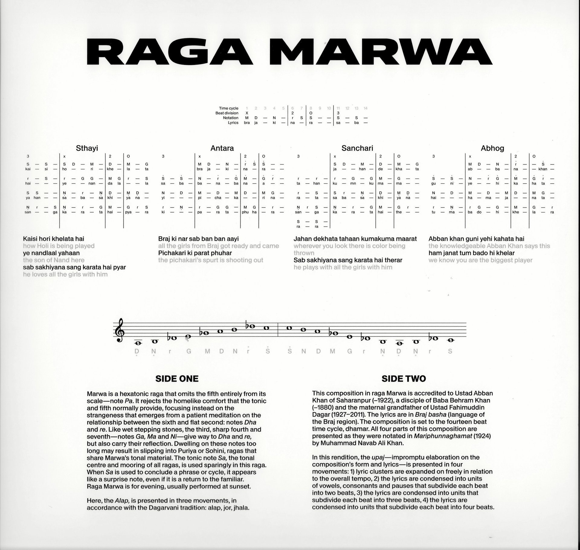 Harkeerat Mangat, Raga Marwa, 2022, 12-inch vinyl record. Image: Mareike Tocha.