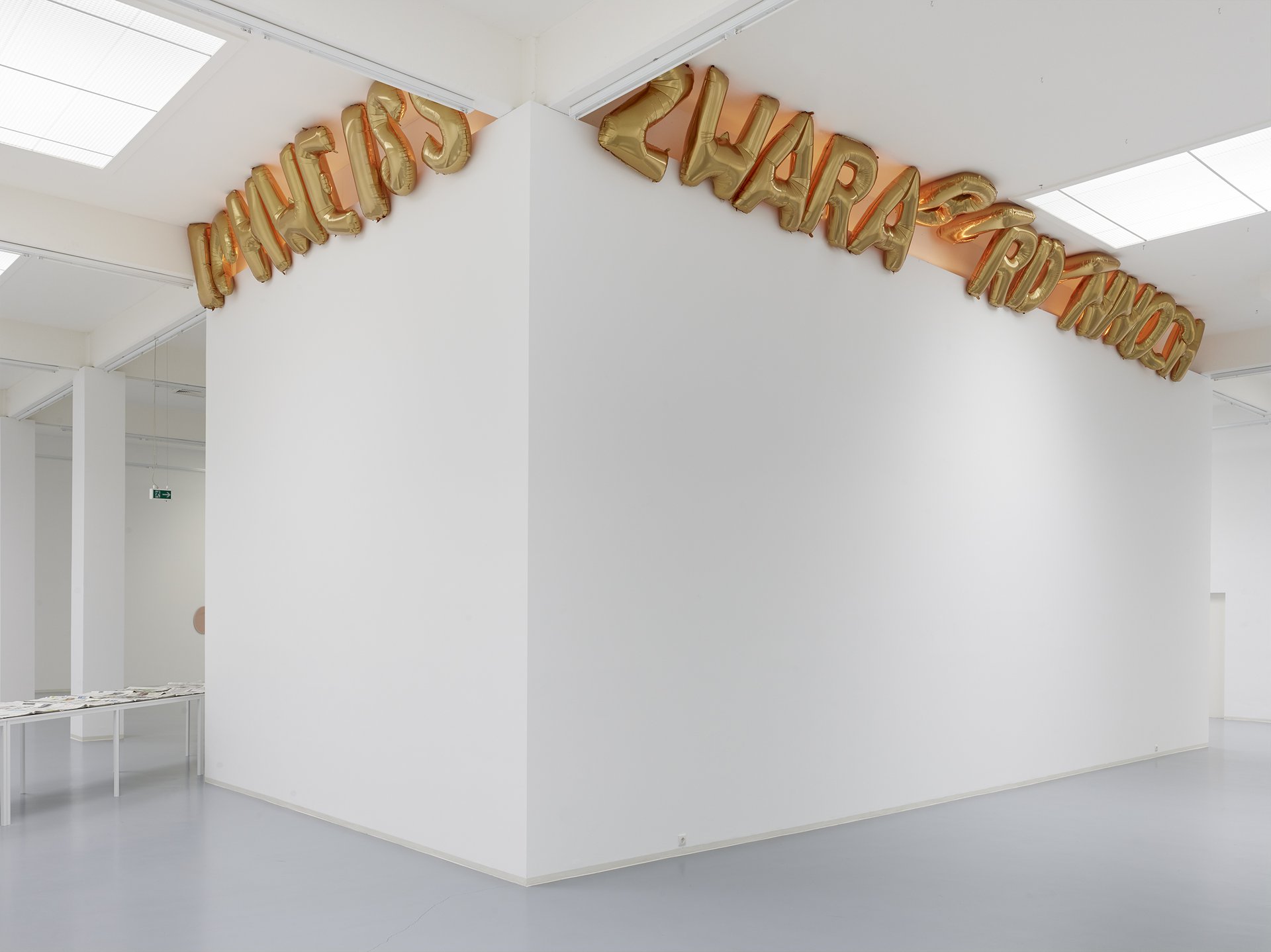 Banu Cennetoğlu, ICHWEISSZWARABERDENNOCH, installation view, 2015, Bonner Kunstverein. Courtesy the artist and Rodeo, London. Photo: Simon Vogel