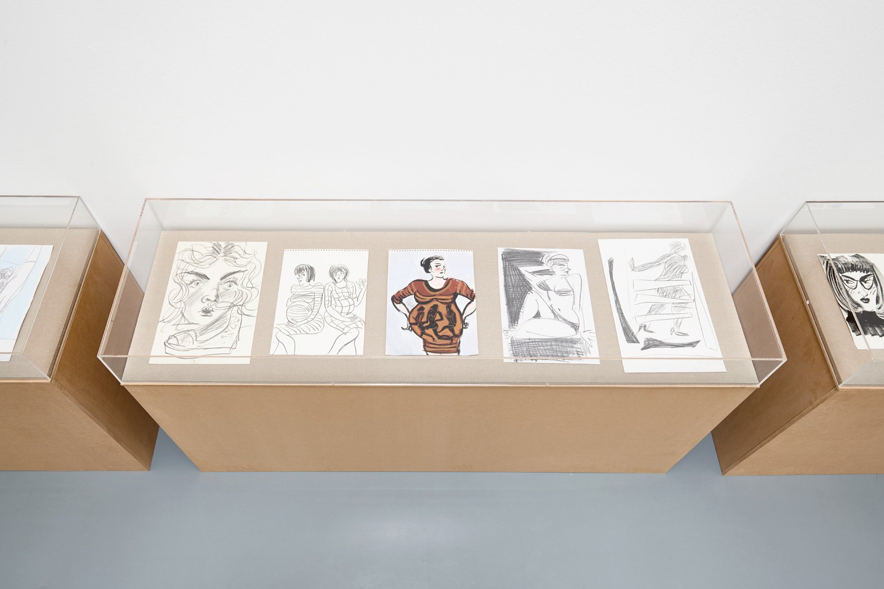 Ella Kruglyanskaya, It Works on Paper, Installationsansicht, 2018, Bonner Kunstverein, Courtesy die Künstlerin und Gavin Brown&#x27;s Enterprise, New York/Rom. Foto: Mareike Tocha