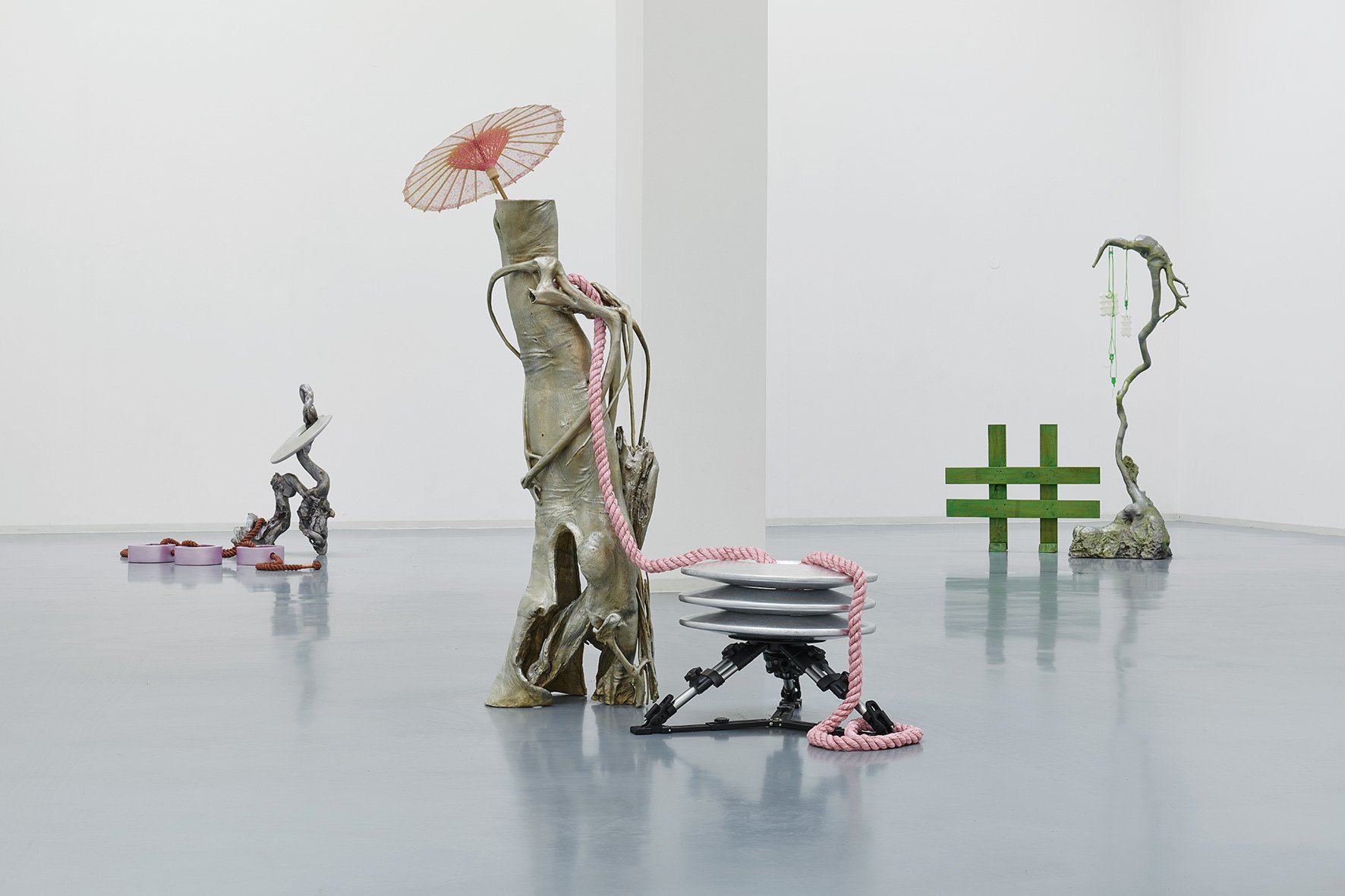 Guan Xiao, Products Farming, installation view, 2019, Bonner Kunstverein. Courtesy the artist, Antenna Space, Shanghai and Kraupa-Tuskany Zeidler, Berlin. Photo: Mareike Tocha.