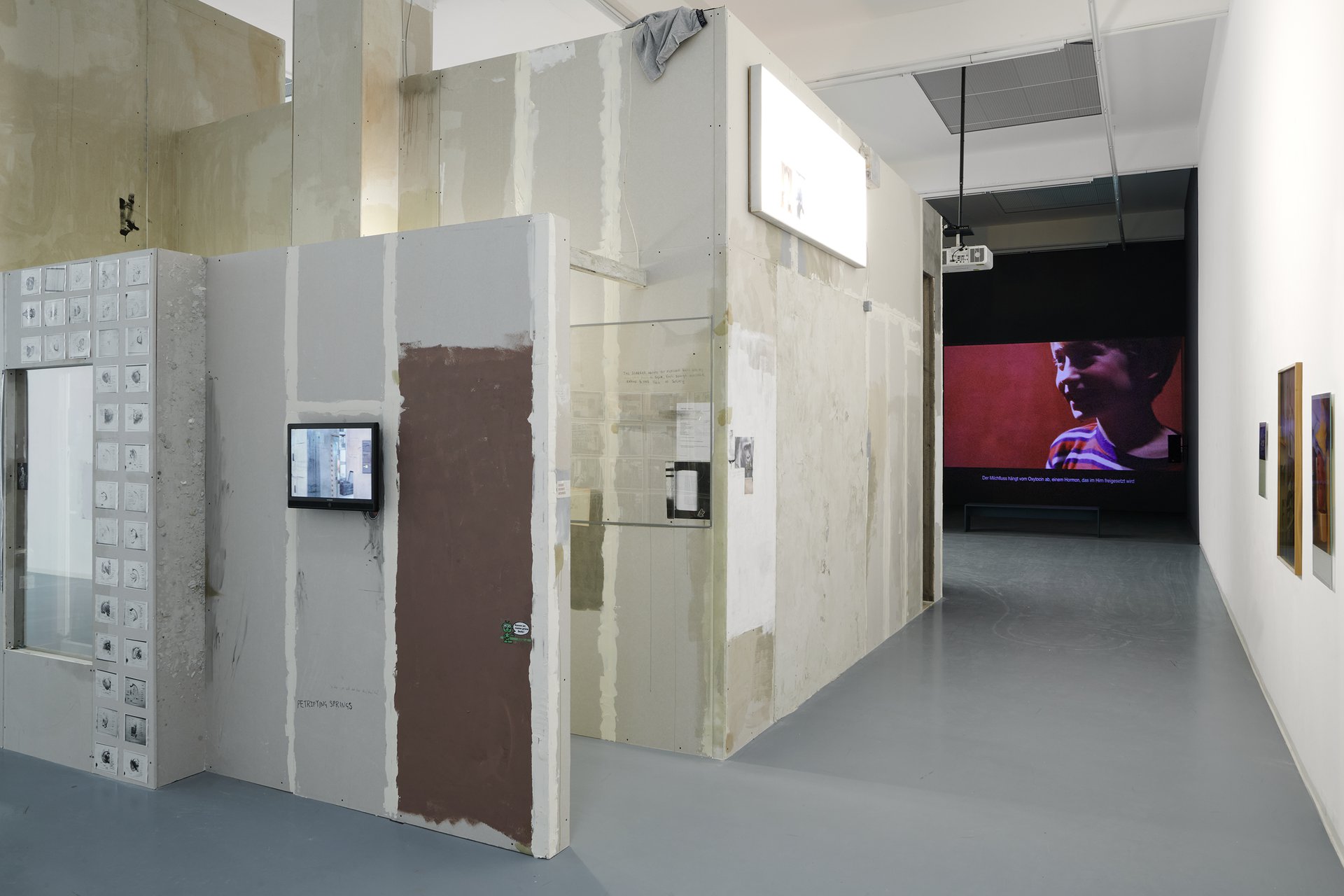 Marianna Simnett, The Udder, 2014. Ausstellungsansicht: The Holding Environment, Bonner Kunstverein, 2021. Foto: Mareike Tocha. Courtesy die Künstlerin.