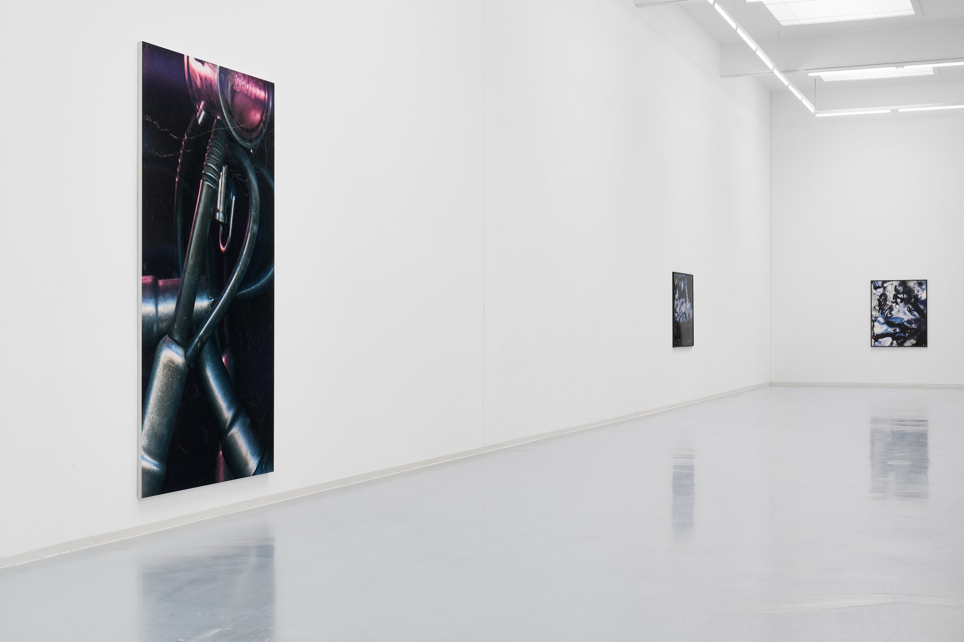 Lucie Stahl, Surge and Burrows (1,2), installation view, Lucie Stahl: Seven Sisters, Bonner Kunstverein, 2022. Courtesy the artist, Cabinet Gallery, London, dépendance, Brussels, Fitzpatrick Gallery, Paris and Los Angeles, and Galerie Meyer Kainer, Vienna. Photo: Mareike Tocha.