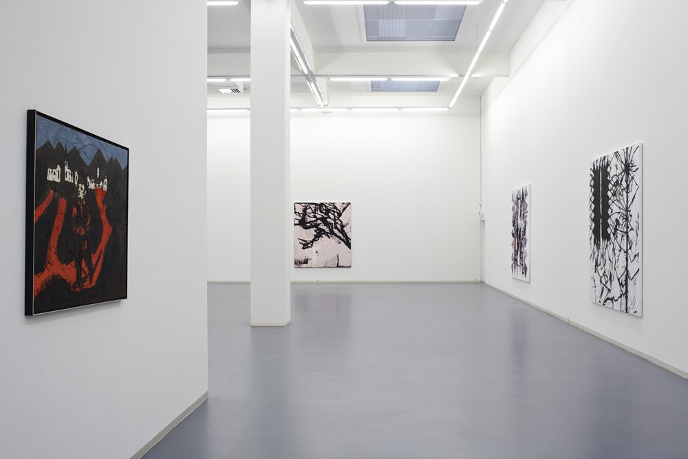 Charline von Heyl, Installationsansicht, Bonner Kunstverein, 2012. Photo: Simon Vogel