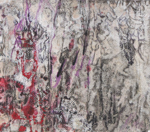 Bracha L. Ettinger, Eurydice – Pieta series, 2013–17, India Ink, toner, ashes, color pencil, watercolor on paper, 23.5 × 27.5 cm.