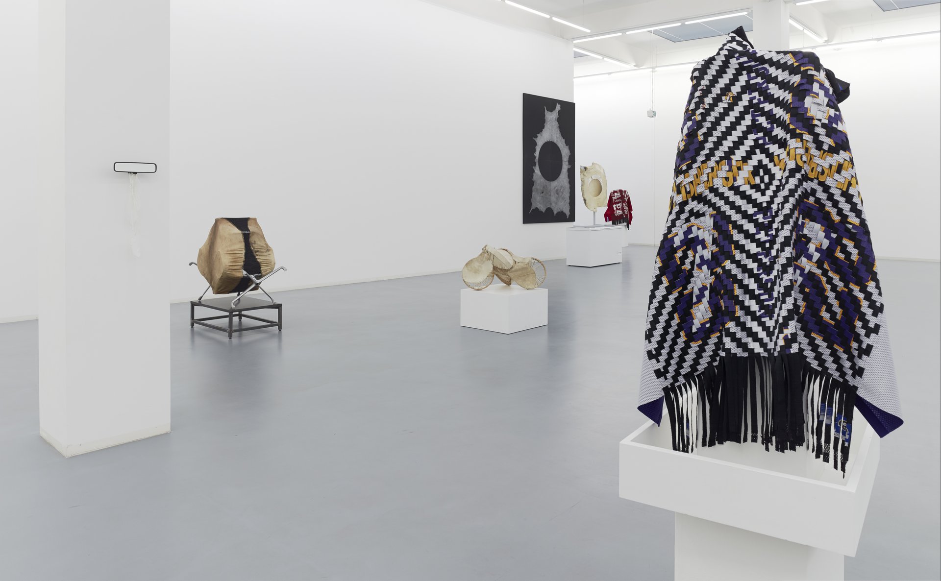 Brian Jungen, installation view, 2013, Bonner Kunstverein. Photo: Simon Vogel