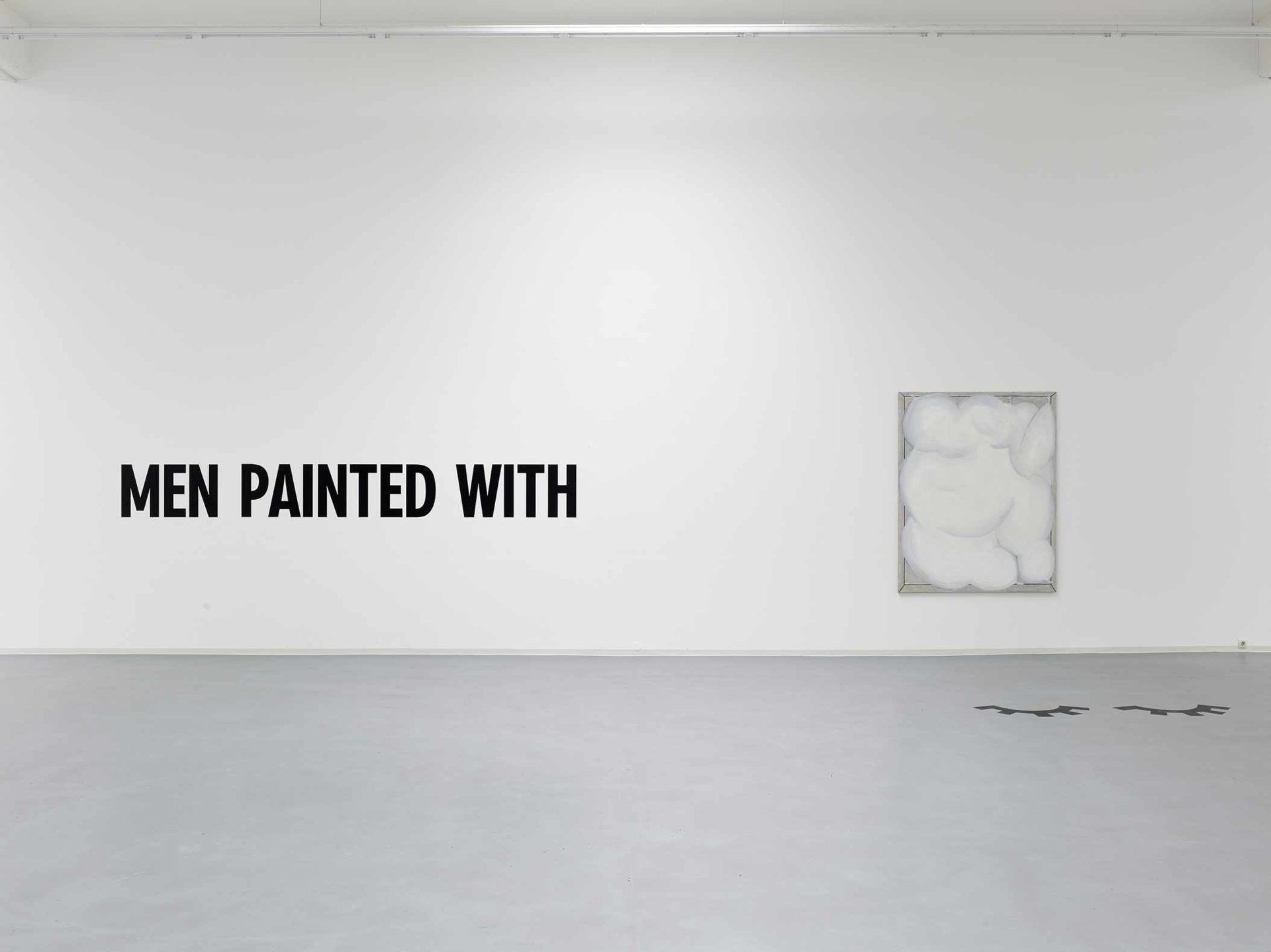 Jana Euler, Men painted with no eyes (projection). Installation view, Where the Energy Comes From, 2014, Bonner Kunstverein. Courtesy the artist. Photo: Simon Vogel