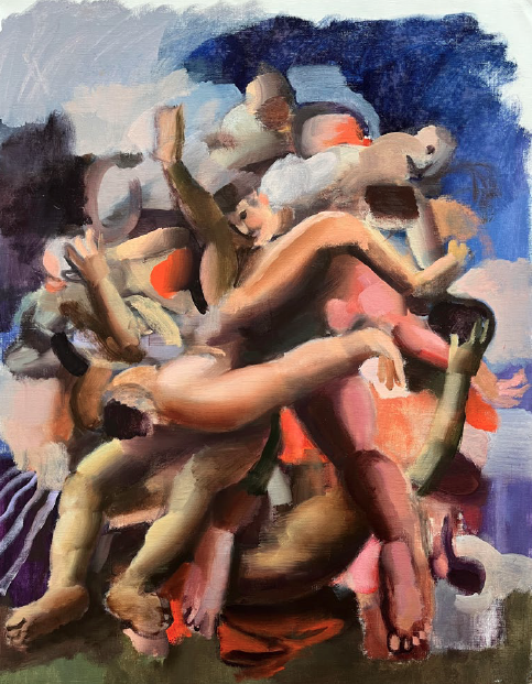 Murat Önen, Pile, 2022, Oil on paper, 65 x 50 cm.